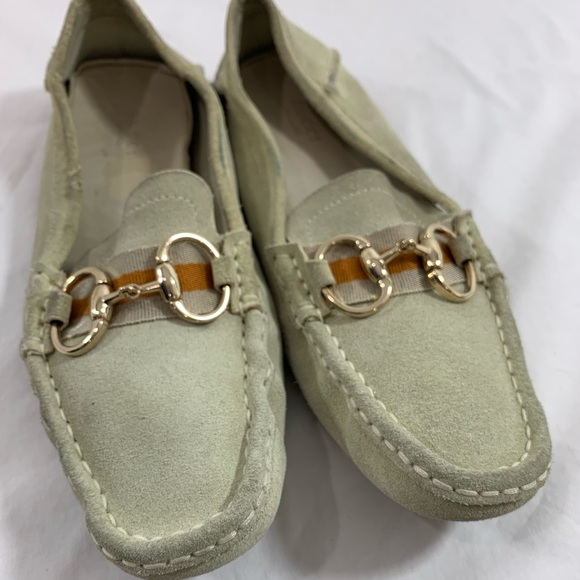 Vintage ladies GUCCI beige suede horsebit loafers shoes  38 8G - Picture 11 of 11
